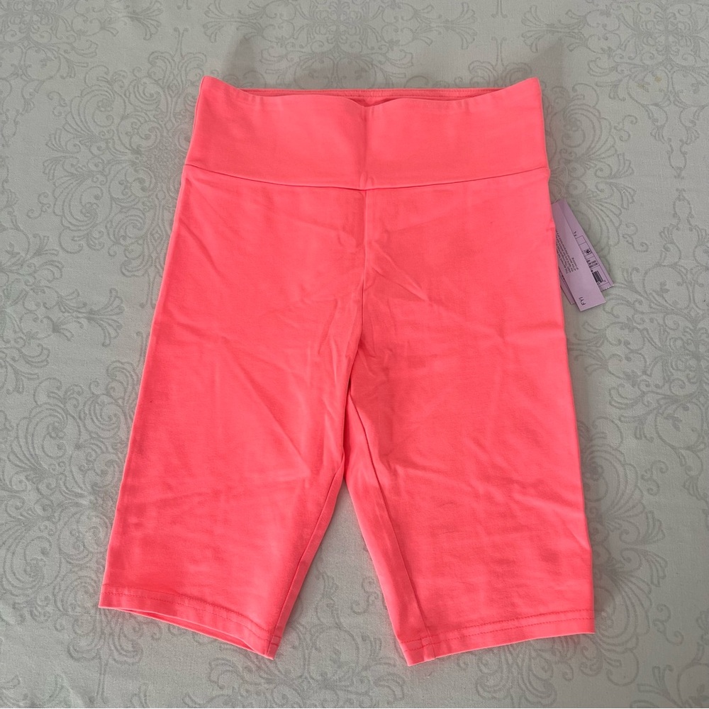 NWT Wild Fable Neon Coral Pink Bike Short 9” Inseam Size XS